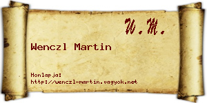 Wenczl Martin névjegykártya